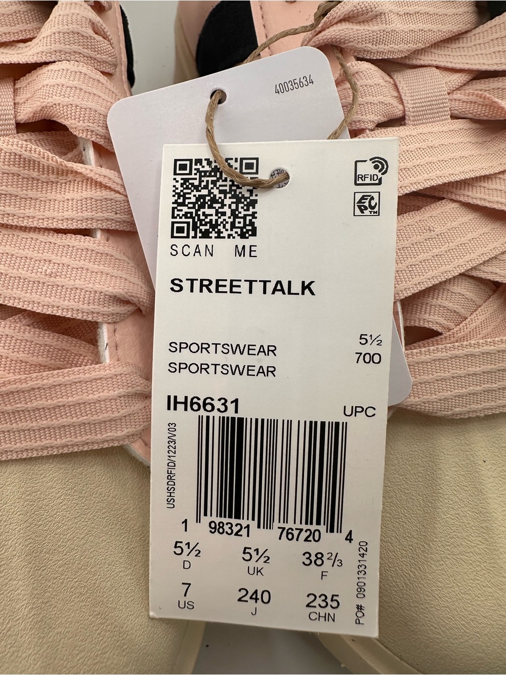adidas Pink and Black Street Talk Shell-Toe Sneakers - Picture 7 of 7